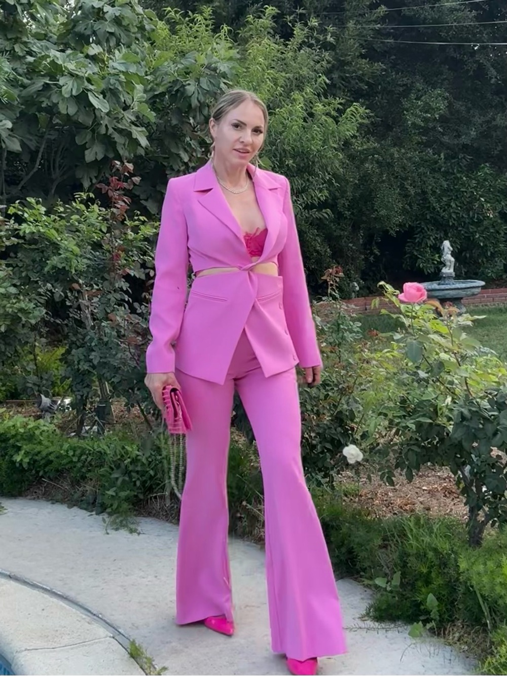 Bubblegum Pink Tailored Cutout Suit Set ✶ Small - Picture 6 of 16